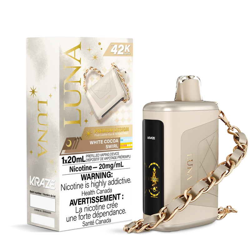 Kraze Luna Disposable - White Cocoa Swirl 20mg