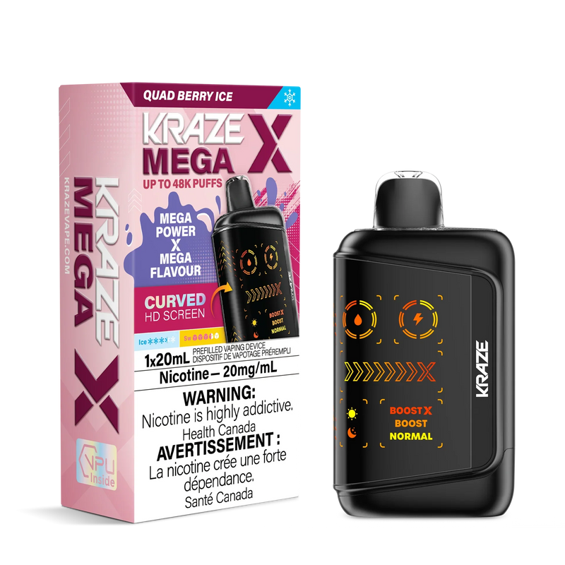 Kraze Mega X Disposable - Quad Berry Ice 20mg