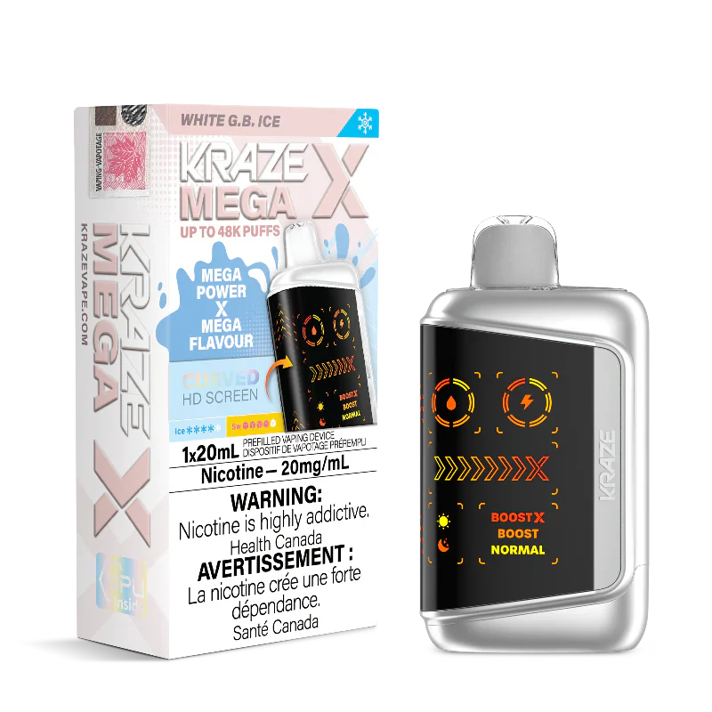 Kraze Mega X Disposable - White G.B. Ice 20mg