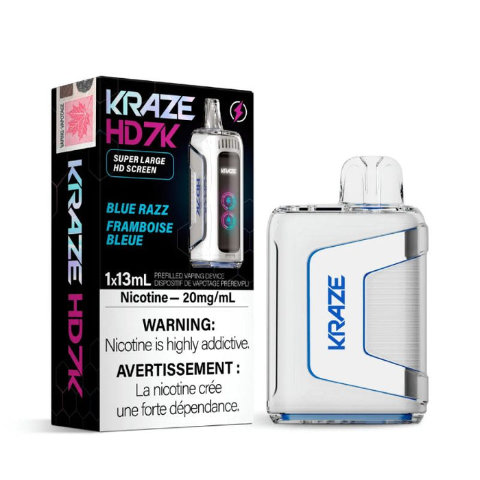 Kraze HD 7K Disposable - Blue Razz 20mg