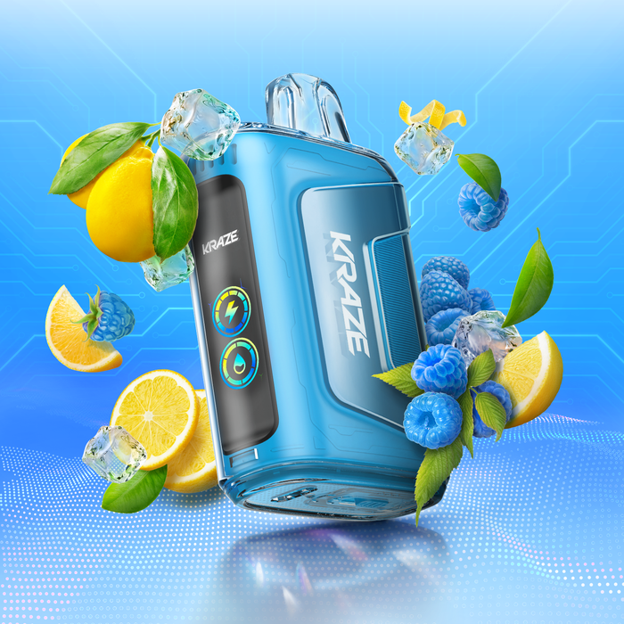 Kraze HD2.0 9K Disposable - Blue Raspberry Lemon Ice 20mg