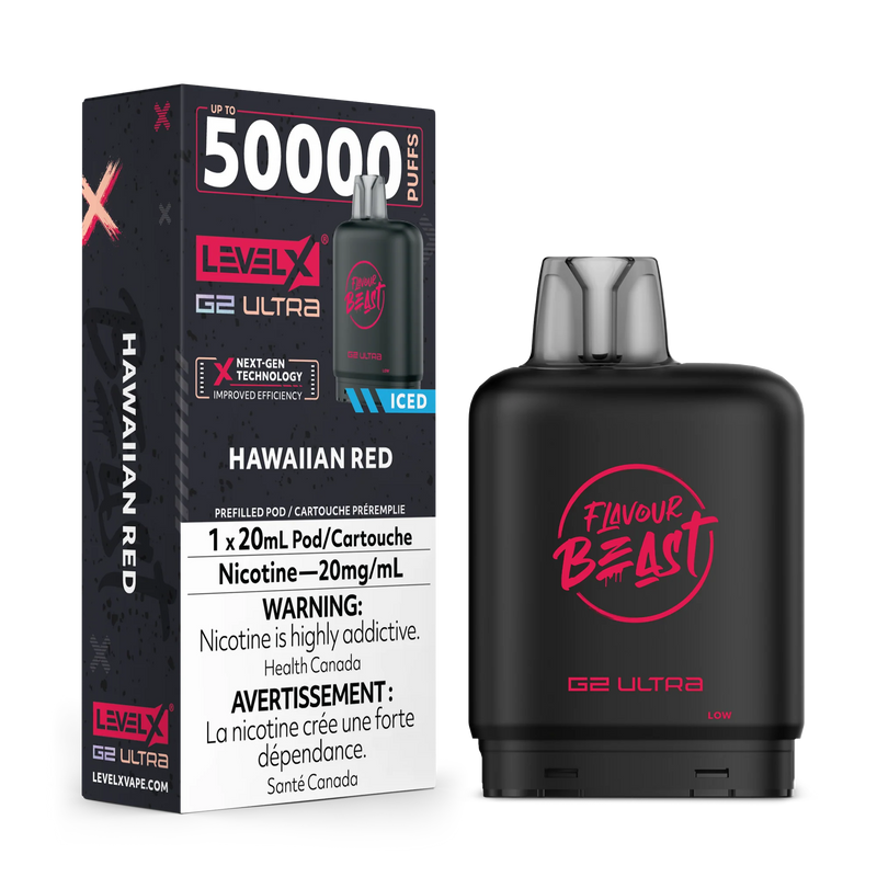 Level X Flavour Beast G2 Ultra - Hawaiian Red Iced 20mg
