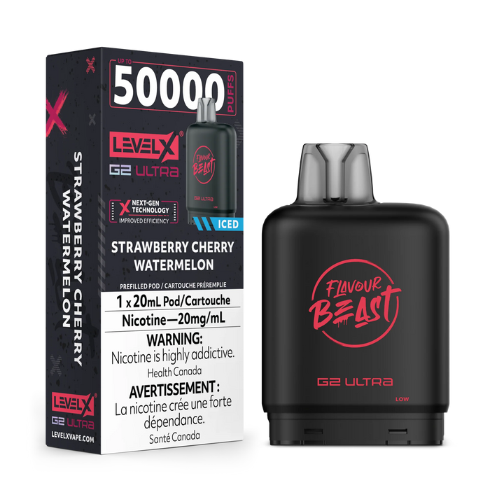 Level X Flavour Beast G2 Ultra - Strawberry Cherry Watermelon Iced 20mg