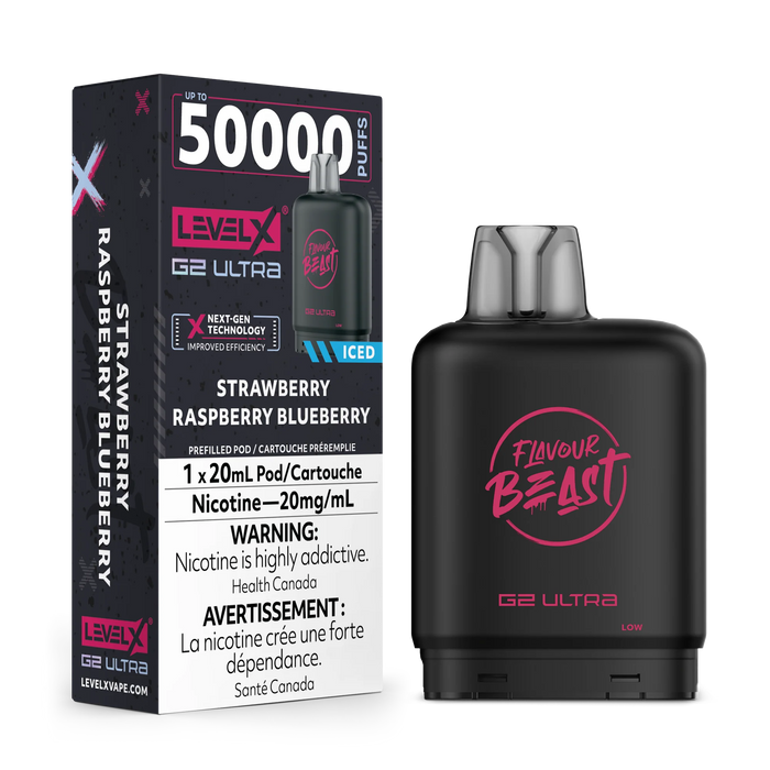Level X Flavour Beast G2 Ultra - Strawberry Raspberry Blueberry Iced 20mg