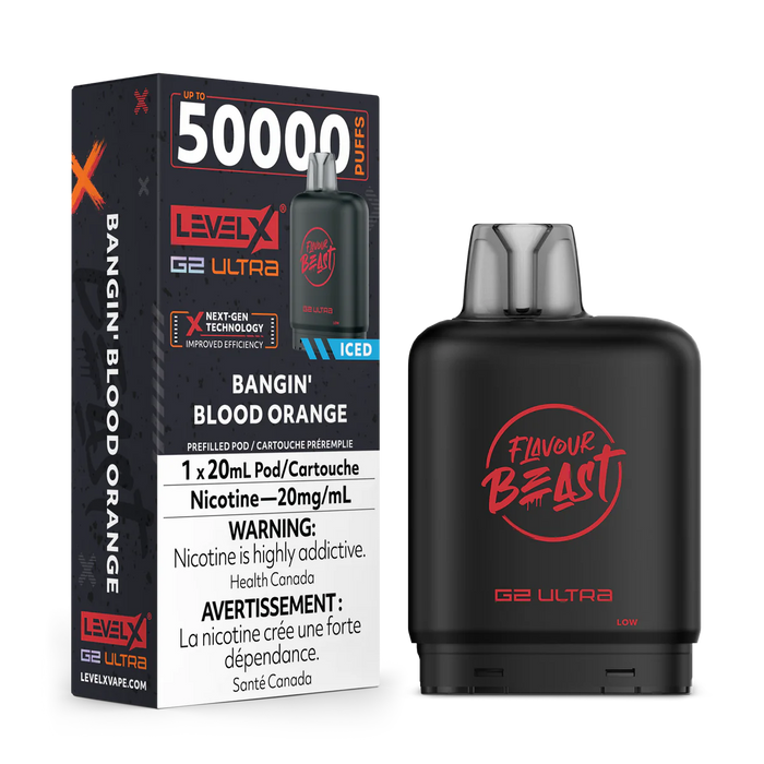 Level X Flavour Beast G2 Ultra - Bangin' Blood Orange Iced 20mg