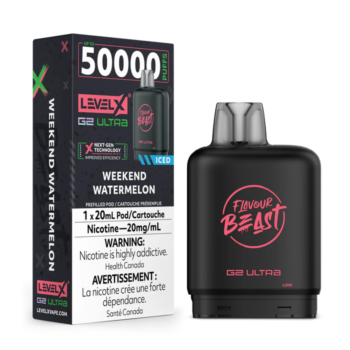 Level X Flavour Beast G2 Ultra - Weekend Watermelon Iced 20mg