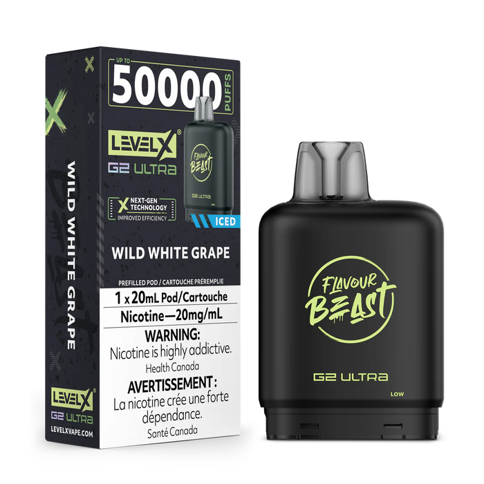 Level X Flavour Beast G2 Ultra - Wild White Grape Iced 20mg