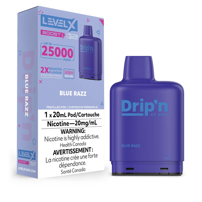 Level X Drip'n Boost Blue Razz 20mg