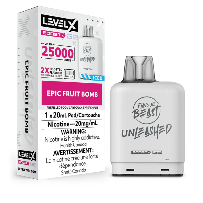 Level X Flavour Beast Unleashed Boost G2 - Epic Fruit Bomb 20mg