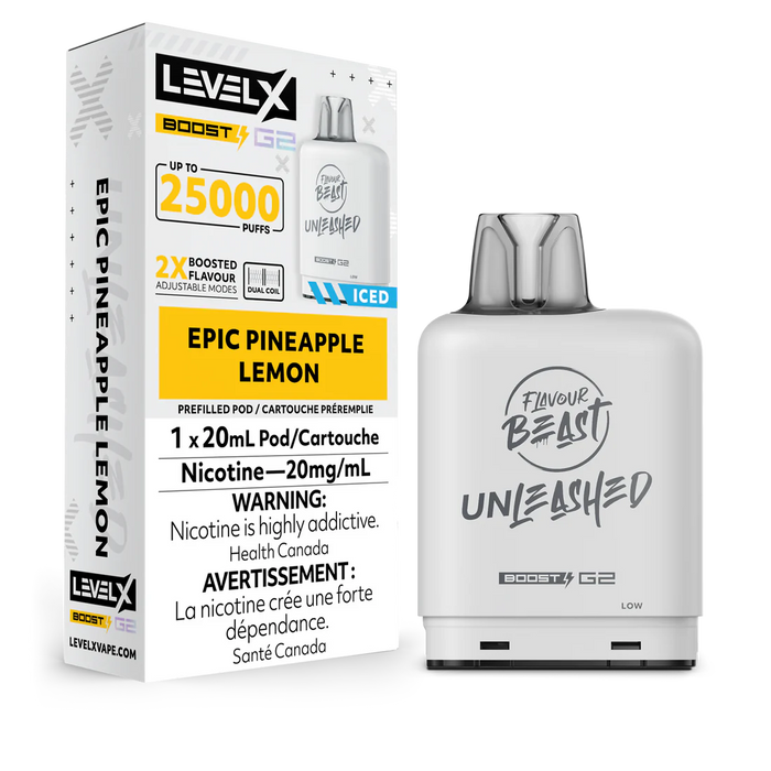 Level X Flavour Beast Unleashed Boost G2 - Epic Pineapple Lemon 20mg