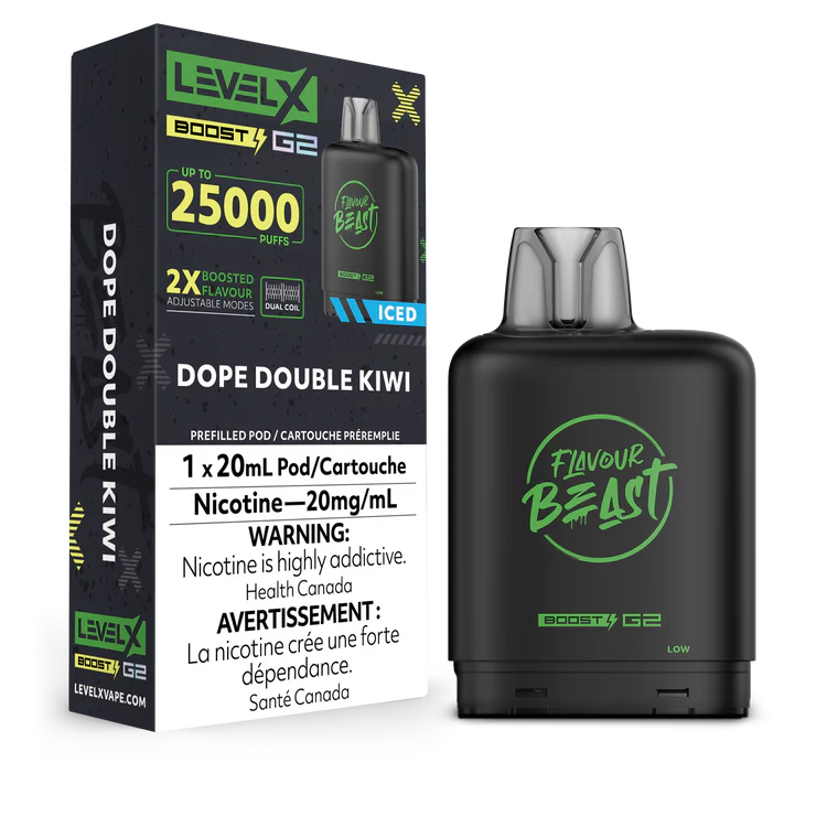 Level X Flavour Beast Boost G2 - Dope Double Kiwi Iced 20mg
