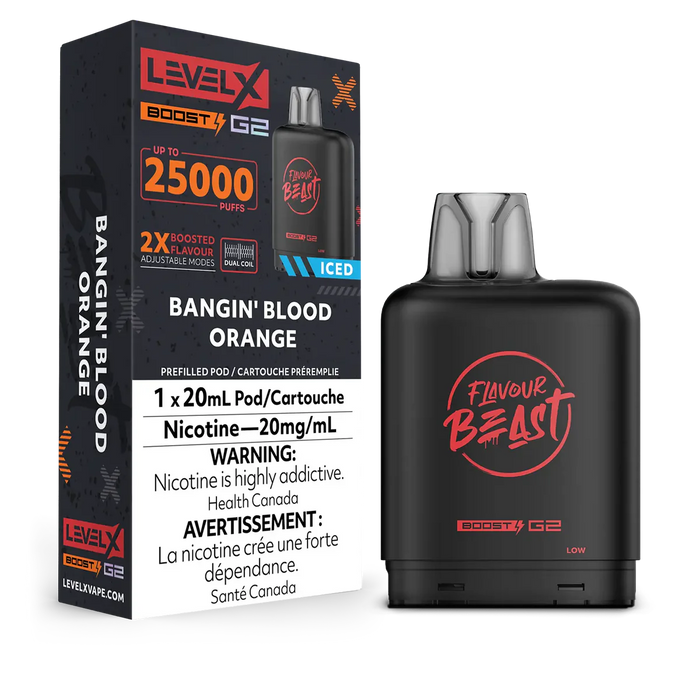 Level X Flavour Beast Boost G2 - Bangin' Blood Orange 20mg