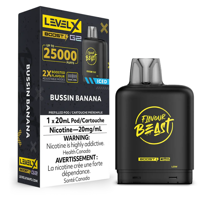 Level X Flavour Beast Boost G2 - Bussin' Banana 20mg