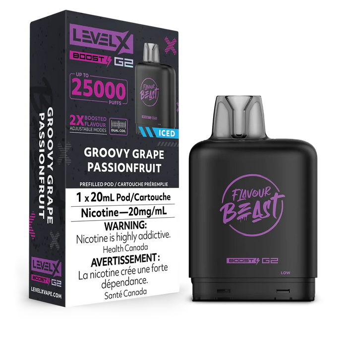 Level X Flavour Beast Boost G2 - Groovy Grape Passionfruit 20mg