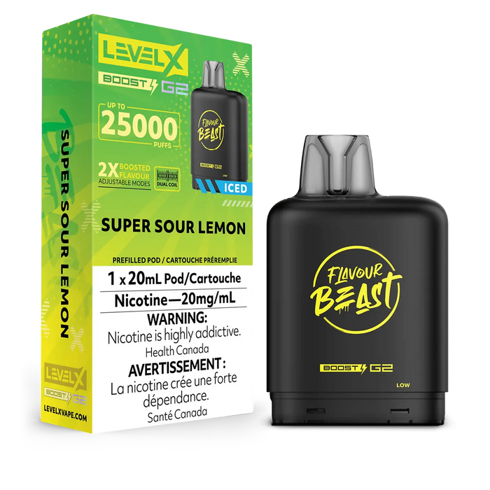 Level X Flavour Beast Boost G2 - Super Sour Lemon 20mg