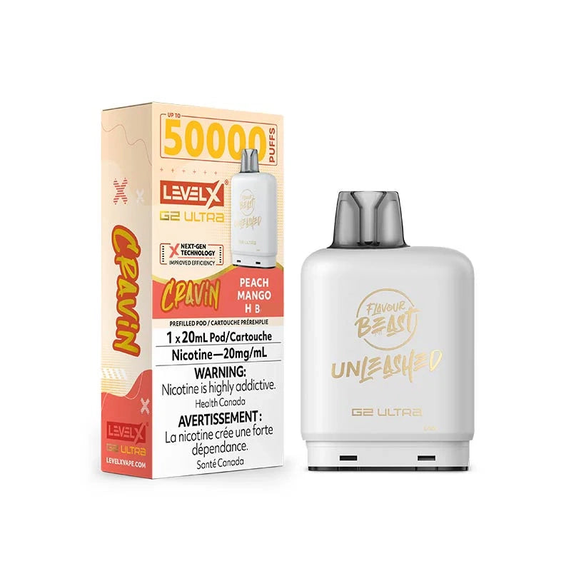 Level X Flavour Beast Unleashed G2 Ultra - Cravin' Peach Mango H.B. 20 ...