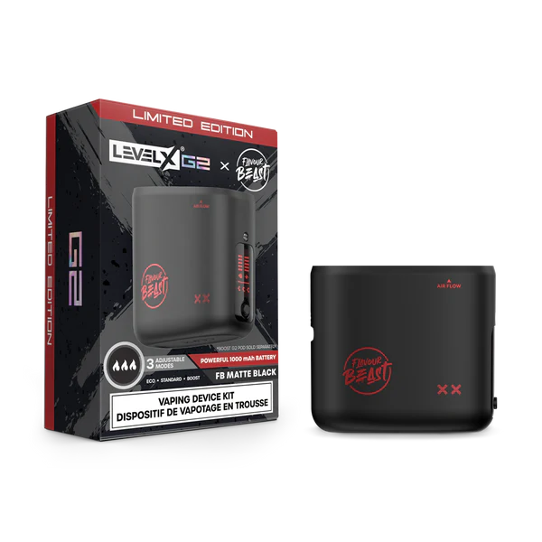 elf bar vape uk Limited Edition* Level X Boost G2 Device Flavour Beast Matte Black — Fat  Panda Webstore