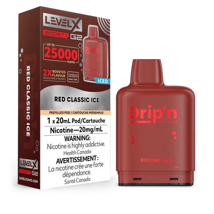 Level X Drip'n Boost G2 - Red Classic Ice 20mg