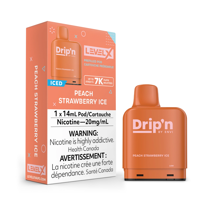 Level X Drip'n Pod Peach Strawberry Ice 20mg