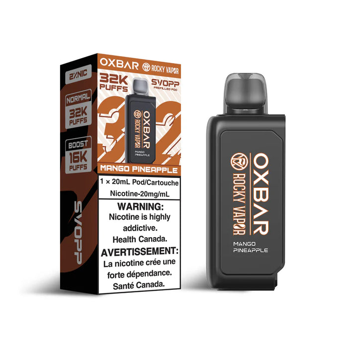 Oxbar Rocky Vapor Svopp 32K Pod - Mango Pineapple 20mg