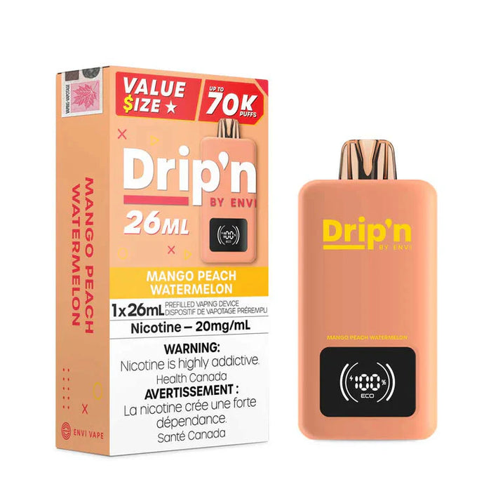 Drip'n by ENVI 70K Disposable - Mango Peach Watermelon 20mg