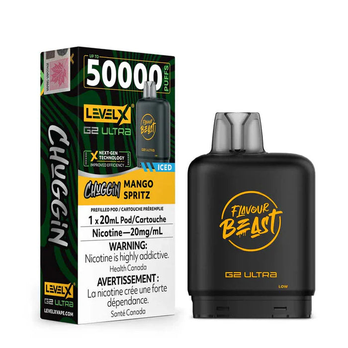 Level X Flavour Beast G2 Ultra - Chuggin' Mango Spritz Iced 20mg