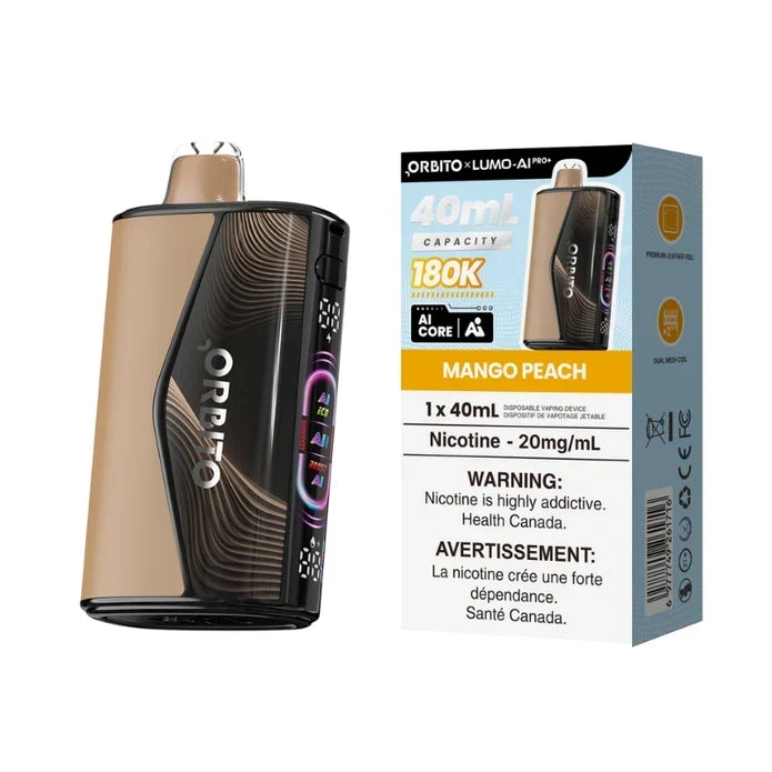 Orbito Lumo AI Pro+ 180K Disposable - Mango Peach 20mg