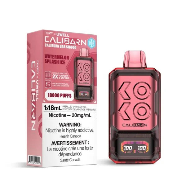 NVZN Caliburn Bar 18K Disposable - Watermelon Splash Ice 20mg