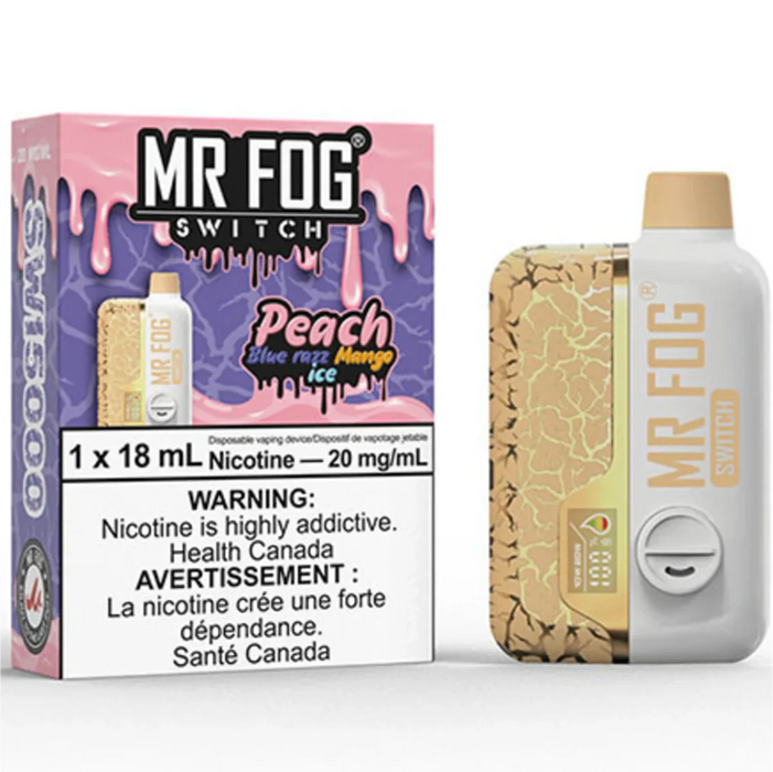 Mr. Fog Switch 15K Disposable - Peach Blue Razz Mango Ice 20mg