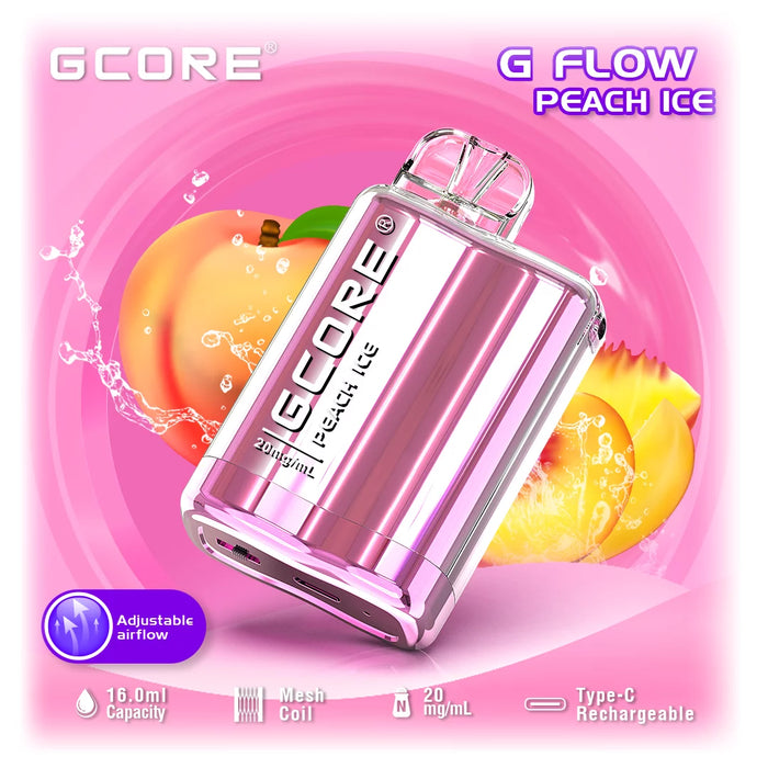 GCORE G7 Flow 7500 Disposable - Peach Ice 20mg