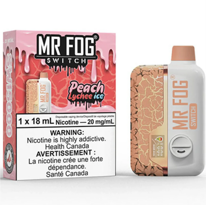 Mr. Fog Switch 15K Disposable - Peach Lychee Ice 20mg