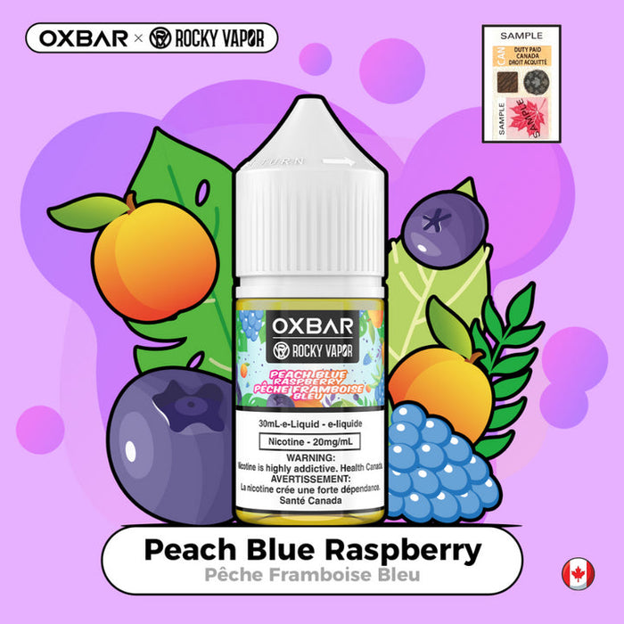 Rocky Vapor Oxbar E-liquids - Peach Blue Raspberry 20mg 30ml