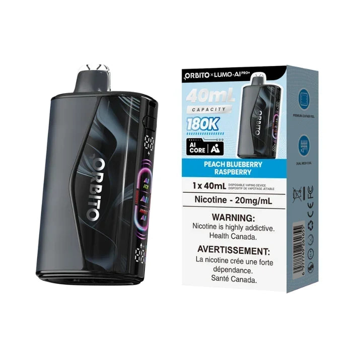 Orbito Lumo AI Pro+ 180K Disposable - Peach Blueberry Raspberry 20mg