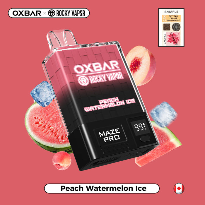 Rocky Vapor OXBAR Maze Pro 10K Disposable - Peach Watermelon Ice 20mg