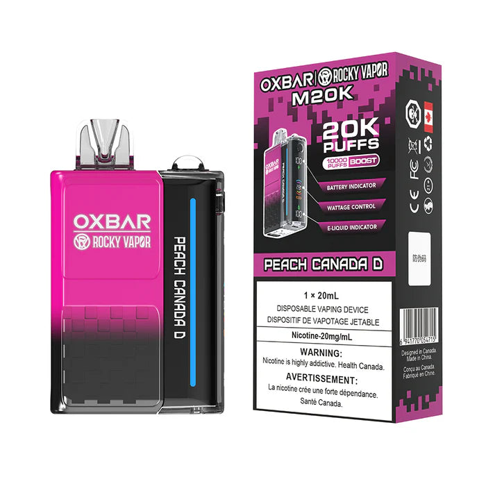 Rocky Vapor OXBAR M20K Disposable - Peach Canada D 20mg