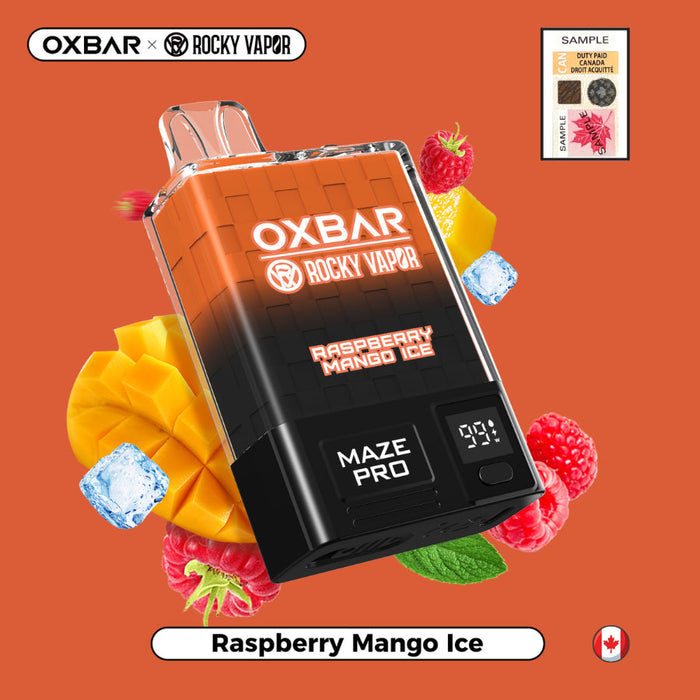 Rocky Vapor OXBAR Maze Pro 10K Disposable - Raspberry Mango Ice 20mg