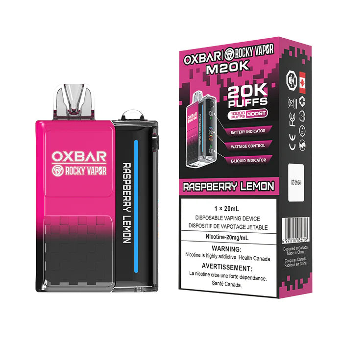 Rocky Vapor OXBAR M20K Disposable - Raspberry Lemon 20mg