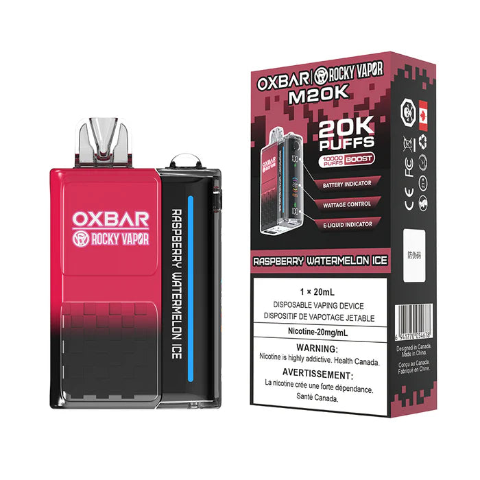 Rocky Vapor OXBAR M20K Disposable - Raspberry Watermelon Ice 20mg