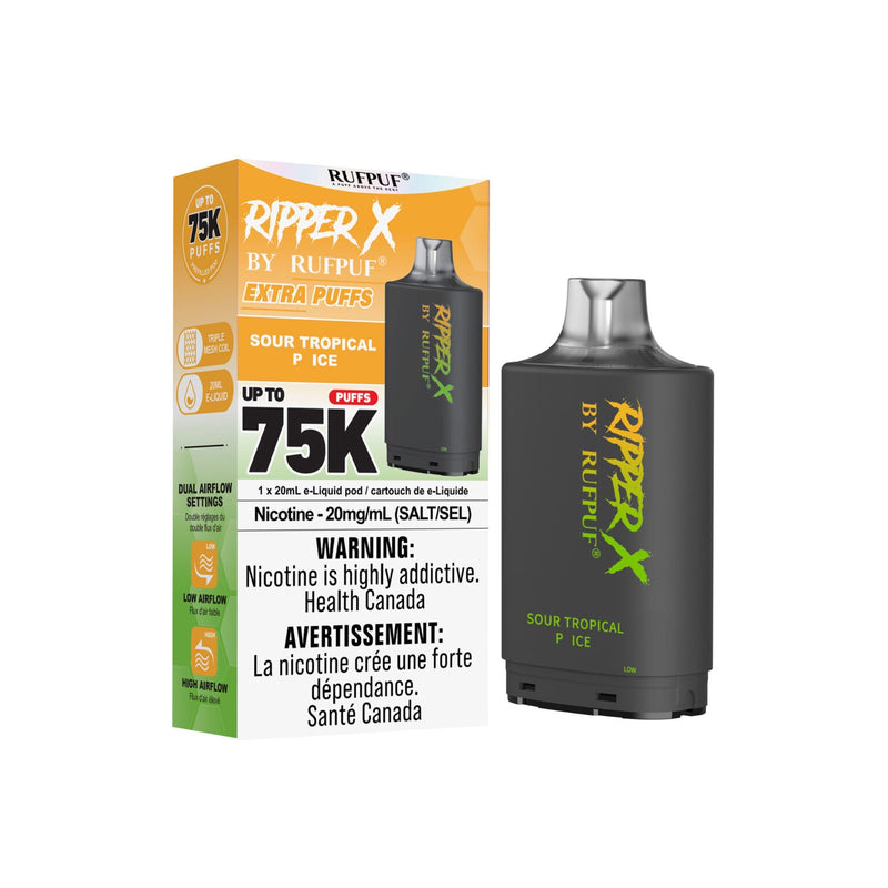 RIPPER X by RUFPUF 75K Pod - Sour Tropical P Ice 20mg