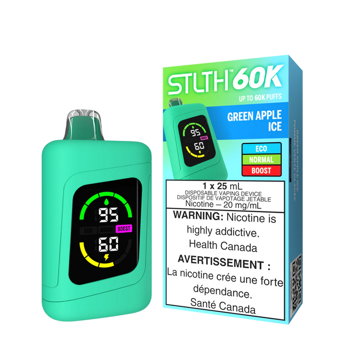 STLTH 60K Disposable - Green Apple Ice 20mg