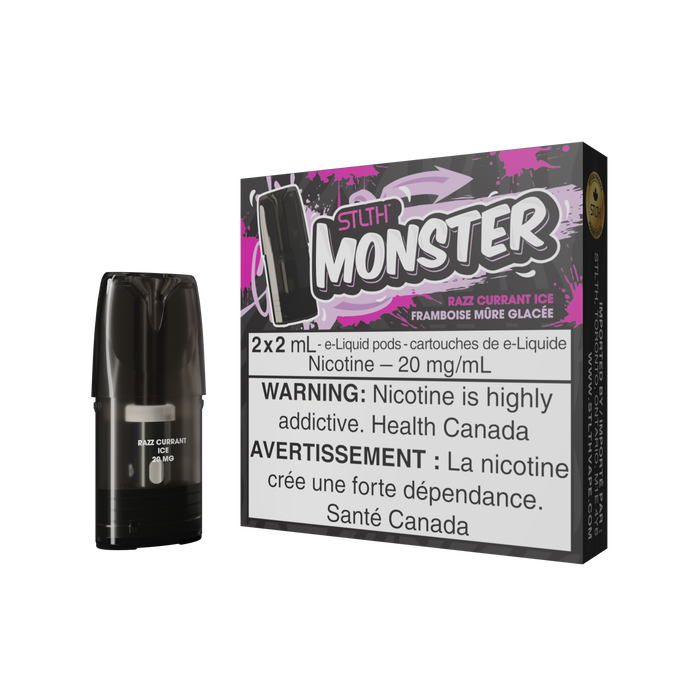 STLTH Monster Pod Pack - Razz Currant Ice