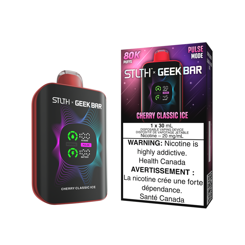 STLTH x Geek Bar 80K Disposable - Cherry Classic Ice 20mg