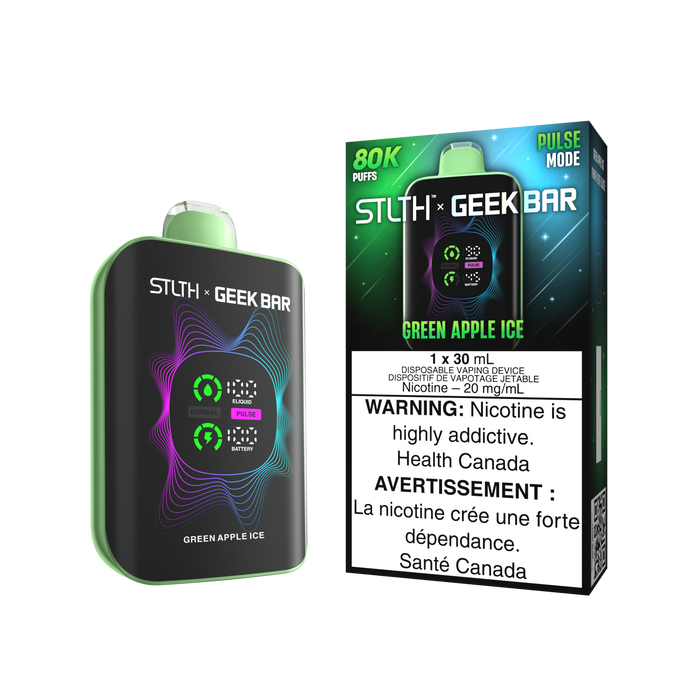 STLTH x Geek Bar 80K Disposable - Green Apple Ice 20mg