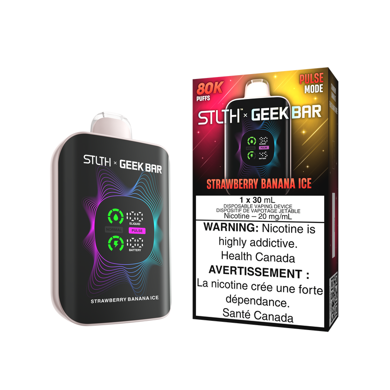 STLTH x Geek Bar 80K Disposable - Strawberry Banana Ice 20mg