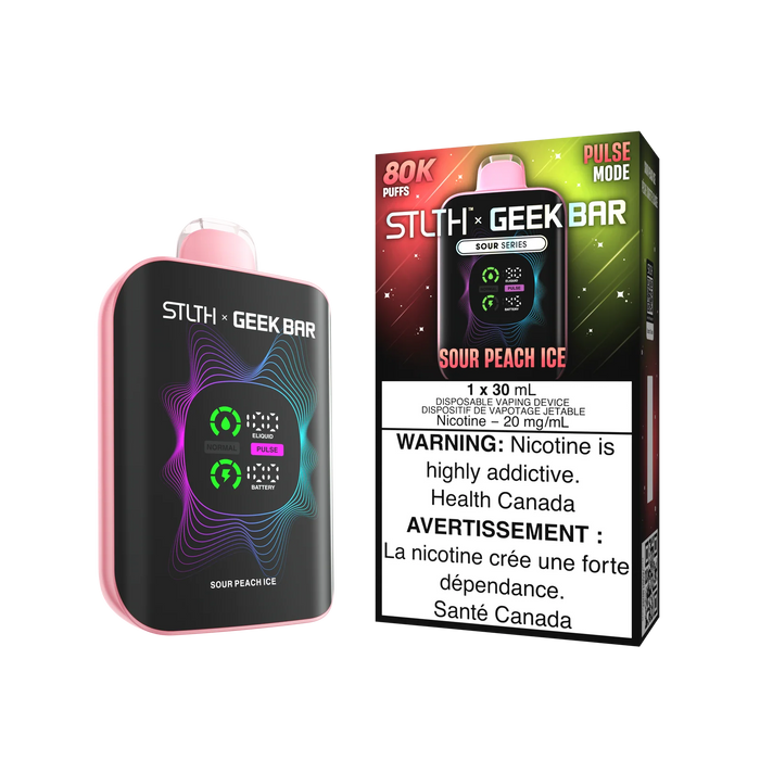 STLTH x Geek Bar 80K Disposable - Sour Peach Ice 20mg