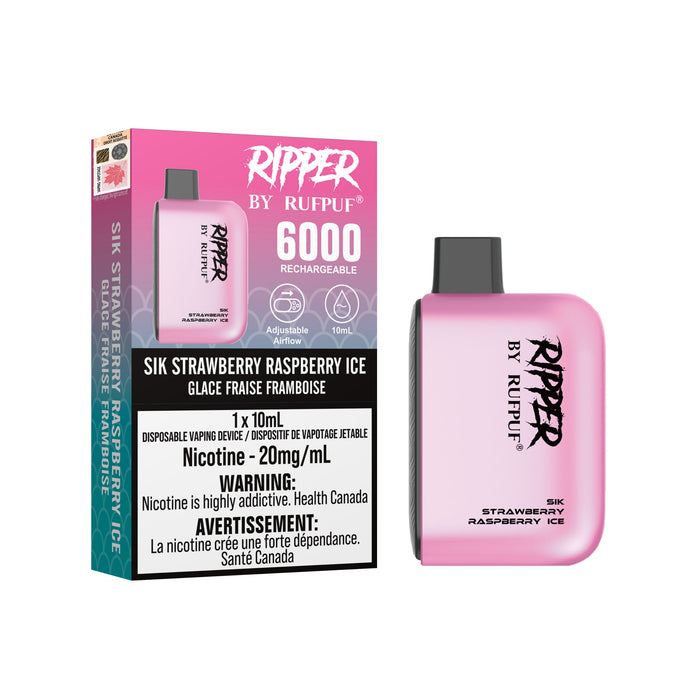 RIPPER by RUFPUF Disposable - Sik Strawberry Raspberry Ice 20mg