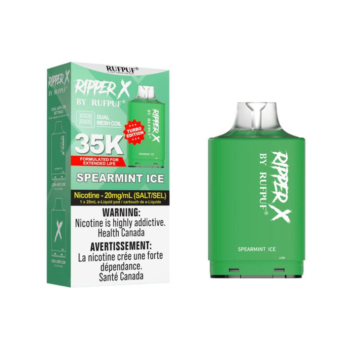 RIPPER X by RUFPUF 35K Pod -  Spearmint Ice 20mg