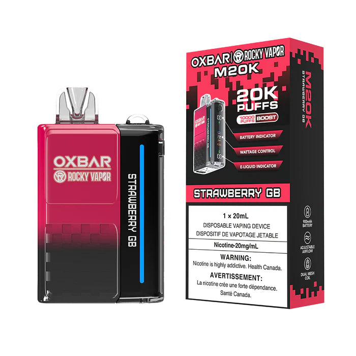 Rocky Vapor OXBAR M20K Disposable - Strawberry GB 20mg