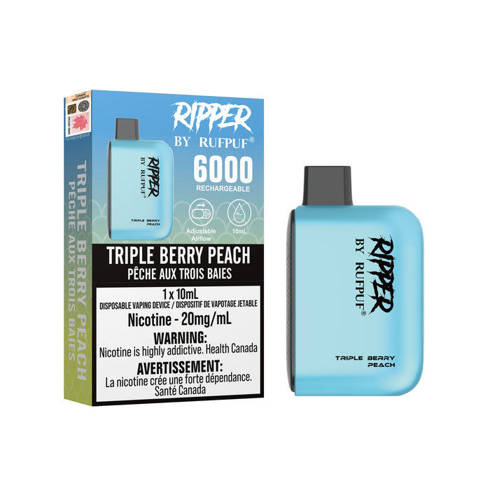 RIPPER by RUFPUF Disposable - Triple Berry Peach 20mg