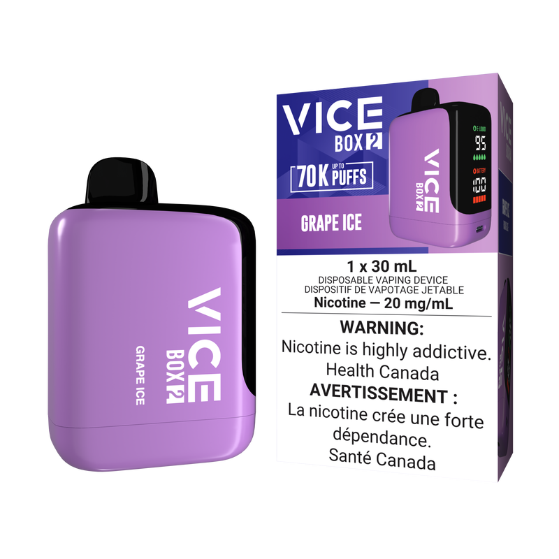 Vice Box 2 Disposable - Grape Ice 20mg